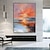 cheap Landscape Paintings-Oil painting hand-painted Mural Art Abstract Knife Painting Landscape Sea view Home Decoration Decorative Roll Canvas Frameless Unstretched