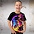 Недорогие 3d футболки мальчика-Мальчики 3D Графика Мультипликация MOON Футболка С короткими рукавами 3D печать Лето Весна Активный Спорт Мода Полиэстер Дети 3-12 лет на открытом воздухе Повседневные Стандартный