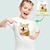 abordables ropa personalizada para bebes y niños-Chico 3D Animal Dinosaurio Dragón Camiseta Manga Corta Impresión 3D Verano Activo Estilo lindo Poliéster Niños 4-12 años Ajuste regular