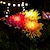 abordables Luces de camino y linternas-Luces solares de estaca para jardín al aire libre, luces solares de flores de crisantemo, luces led decorativas solares impermeables para senderos de jardín