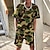 cheap Boy&#039;s 3D Sets-Boys 3D Graphic Camo Camouflage T-shirt &amp; Shorts T-shirt Set Clothing Set Short Sleeve 3D prints Summer Spring Active Sports Fashion Polyester Kids 3-13 Years Outdoor Street Vacation Regular Fit