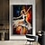 cheap People Paintings-Handmade Oil Painting Canvas Wall Art Decor Original Dancing Girl eople People Painting for Home Decor With Stretched FrameWithout Inner Frame Painting