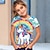 billige piges 3d t-shirts-Pige 3D Grafisk Regnbue enhjørning T-shirt Kortærmet 3D-udskrivning Sommer Forår Aktiv Mode Sød Stil Polyester Børn 3-12 år udendørs Afslappet Daglig Regulær