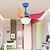 billige Lamper til takvifte-takvifte med lys dimbar 90cm 6 vindhastigheter moderne takvifte for barn soverom, stue app &amp; fjernkontroll 110-240v