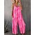 cheap Women&#039;s Jumpsuits-Women&#039;s Jumpsuit Leopard Pocket Print Streetwear V Neck Street Daily Sleeveless Regular Fit Pink Red Royal Blue S M L Summer