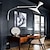 cheap Indoor Wall Lights-Swing Arm Wall Sconce Plug in Rotatable Black、Black Modern Wall Lights with On/Off Cord for Bedroom, Living Room