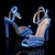 baratos Sapatos de Noiva-Mulheres Sapatos De Casamento Sapatos brancos Poá Sapatos de noiva Pérolas Sintéticas Salto Agulha Dedo Aberto Sensual Couro Sintético Couro Ecológico Fivela Branco Champanhe Azul
