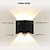 cheap Outdoor Wall Lights-LED Outdoors Wall Lamp 2W 4W Up/Down Lighting Indoor Double-Head Curved Waterproof IP65 Wall Lamp Modern Bedroom Lamp Warm White Light AC85-265V