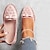 cheap Women&#039;s Shoes-Women&#039;s Flats Slip-Ons Loafers Wedding Daily Flat Sandals Summer Round Toe Flat Heel Elegant Loafer Faux Leather Floral White Pink Blue