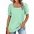 voordelige Basisshirts voor dames-T-shirt Dames Wit Lichtgroen Blozend Roze Effen / effen kleur Dagelijks Basic Neon en helder Plein Lantaarn mouw S