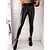 cheap Leggings-Women&#039;s Skinny Pants Trousers Faux Leather Black Fashion Basic Office Vacation Full Length Stretchy Plain Tummy Control S M L XL