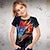 abordables t-shirts 3d fille-Fille 3D Graphic Animal Dinosaure T-shirt Tee-shirts Manche Courte 3D effet Eté Printemps Actif Mode Vêtement de rue Polyester Enfants 3-12 ans Extérieur Casual du quotidien Standard