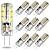 cheap LED Bi-pin Lights-10pcs G4 Bi-pin LED Light Bulb 3W 24LED SMD 2835 Equivalent Halogen Bulb 30W Warm white 3000K Daylight White 6000K 360° Beam Angle Flicker Free DC12V AC220V AC110V