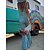 cheap Jumpsuits-Women&#039;s Jumpsuit Print Lace up Print Holiday V Neck Street Daily Spaghetti Strap Regular Fit Blue S M L Summer