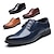 رخيصةأون أحذية أوكسفورد للرجال-رجالي أوكسفورد احذية دربي أحذية رسمية البس حذائك الأعمال التجارية زفاف مناسب للبس اليومي الحفلات و المساء PU دانتيل أسود أزرق بني الخريف