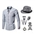 cheap Historical &amp; Vintage Costumes-Retro Vintage 1920s Vintage Inspired Blouse / Shirt Party Costume Masquerade Panama Hat Accesories Set Cosplay The Great Gatsby Gentleman Men&#039;s Solid Color Button Down Collar Halloween Performance