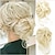 cheap Chignons-Messy Bun Hair Piece Claw Clip Messy Bun Hair Bun Wavy Curly Hair Bun Long Beard Bun Hair Synthetic Tousled Updo Hair Extensions Scrunchie Hairpiece for Women