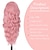 olcso Szintetikus, trendi parókák-rózsaszín paróka 26 hüvelykes hullámos női paróka középső rész göndör paróka természetes megjelenésű hőálló szálas szintetikus paróka mindennapi használatra