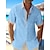 cheap Short Sleeve-Men&#039;s Shirt Linen Shirt Casual Shirt Summer Shirt Beach Shirt White Pink Blue Geometric Short Sleeve Summer Turndown Casual Daily Clothing Apparel