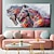 cheap Animal Paintings-Abstract Horse Oil Paintings on Canvas Animal Wall Handpainted The Running  Horse Pictures For Modern Home Decoration (No Frame)