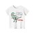 cheap Tees &amp; Shirts-Kids Boys T shirt Tee Animal Letter Dinosaur Short Sleeve Crewneck Children Top Outdoor Sports Fashion Cool Summer White 2-8 Years