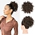 billiga Chinjonger-1 st rörigt hår bulle hårbit elastisk dragsko lös våg stor lockig bulle 60 gram kort syntetisk hästsvansförlängning hårbulleförlängning för kvinnor dagligt bruk - mörk chokladbrun