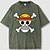 cheap Everyday Cosplay Anime Hoodies &amp; T-Shirts-One Piece Monkey D. Luffy T-shirt Oversized Acid Washed Tee Print Graphic For Couple&#039;s Men&#039;s Women&#039;s Adults&#039; Acid Wash Casual Daily