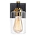 cheap Vanity Lights-Wall Sconces Black &amp; Gold 1 Light Wall Sconce, Modern Wall Light Fixtures, Farmhouse Wall Sconces with Clear Glass Shade, Wall Lights for Living Room, Bedroom, Stair, Bathroom, Hallway 110-240V