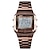 abordables MONTRE NUMÉRIQUE-Skmei 1381 montre-bracelet de luxe pour hommes or montres numériques en acier inoxydable top marque relogio masculino saatler horloge masculine