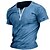 cheap Short Sleeve-Men&#039;s Basic Plain Henley T Shirt