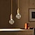 olcso Függőfények-led függőlámpák galss dizájn 4&quot; konyhasziget világítás modern parasztház előtér bejárati lámpatestek mennyezetre függő földgömb asztal fölött állítható kábel 1db 110-240v