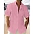 cheap Men&#039;s Shirts-Men&#039;s Casual Shirt Summer Shirt Beach Shirt White Pink Blue Short Sleeve Graphic Prints Lapel Spring &amp; Summer Hawaiian Holiday Clothing Apparel Front Pocket
