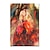 cheap People Paintings-Red Skirt Girl Art Handpainted Spanish Flamenco Beauty Dancer Art Oil Canvas Painting Wall Art Picture Home Decor Unframed