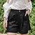 cheap Shorts-Women&#039;s Shorts Faux Linen Black Orange Green Fashion Side Pockets Casual Daily Short Plain Comfort S M L XL 2XL