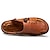 ieftine Încălțăminte manuală pentru bărbați-sandale bărbați din piele din microfibră sandale negre de vară papuci pantofi lucrați manual sandale plate mai mari ocazional vacanță în aer liber plajă pantofi cu bandă elastică respirabile roșu maro galben maro