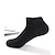 cheap Men&#039;s Socks-Men&#039;s 2 Pairs Ankle Socks Low Cut Socks Black White Color Plain Daily Wear Vacation Weekend Medium Summer Spring &amp;  Fall Stylish Casual