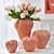 cheap Vases &amp; Basket-Cute Pink Strawberry Decorative Home Vase Creative Resin Material Handmade Handicraft Vase Suitable for Flower Hydroponics Home and Restaurant Flower Decoration Decoration Gifts 1PC