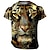 cheap Men&#039;s 3D Tee-Lion Black And White Mens 3D Shirt Casual | Summer Cotton | Tee Graphic Animal Tiger Crew Neck Clothing Apparel 3D Print Outdoor Daily Short Sleeve Fashion Designer Vintage Gray 3