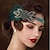 preiswerte Historische &amp; Vintage-Kostüme-Set mit Midi-Flapper-Kleid, Feder-Stirnband, Samt, lange Opernhandschuhe, 3-tlg. Damen-Outfits im Stil der 20er und 1920er Jahre, Cocktail-Gatsby-Flapper-Girl-Maskerade-Partykostüme