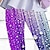 cheap Girl&#039;s Bottoms-Kids Girls&#039; Graphic Leggings Active Outdoor Summer 3-12 Years Blue Purple