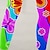 Недорогие 3д трусики девушки-Девочки 3D Графика Радужный Бабочка Леггинсы Лето Весна Активный Симпатичные Стиль Уличный стиль Полиэстер Дети 3-12 лет на открытом воздухе Для улицы спорт Тонкие