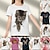 זול חולצות תלת מימד של ילדה-ילדים בנות חולצה קצרה טישירט שרוולים קצרים חתול גראפי חיה קשת יְלָדִים צמרות פעיל סגנון חמוד 3-12 שנים