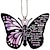 cheap DIY Car Interiors-1pc Acrylic Butterfly Cross Pendant Auto Interior Accessories Christmas Tree Hanging Decoration Car Rear View Mirror Ornament Window Wall Decor With Chain