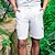cheap Men&#039;s Shorts-Men&#039;s Shorts Linen Shorts Summer Shorts Plain Drawstring Elastic Waist Multi Pocket Comfort Breathable Linen / Cotton Blend Outdoor Daily Going out Fashion Casual Black White