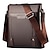 cheap Men&#039;s Bags-Men&#039;s Crossbody Bag Shoulder Bag PU Leather Messenger Bag Outdoor Daily Adjustable Solid Color Black Brown Business Bag