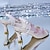 cheap Women&#039;s Sandals-Women&#039;s Sandals Block Heel Sandals Velvet Boots Heel Sandals Wedding Daily Solid Color Summer Rhinestone High Heel Open Toe Elegant Casual PU Ankle Strap White Pink