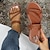 cheap Women&#039;s Slippers &amp; Flip-Flops-Women&#039;s Sandals Slippers Plus Size Daily Summer Flat Heel Minimalism Faux Leather Dark Brown Black White