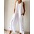 cheap Women&#039;s Jumpsuits &amp; Rompers-Women&#039;s Jumpsuit Solid Color Button Pocket Streetwear V Neck Street Daily Sleeveless Regular Fit White S M L Summer