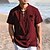 cheap Short Sleeve-Men&#039;s Shirt Linen Shirt Henley Shirt Stand Collar Coconut Tree Graphic Prints Clothing Apparel Outdoor Street Drawstring Print Short Sleeve Linen Fashion Streetwear Designer Casual