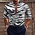 halpa miesten graafiset paidat-Miesten Paita Graafinen paita Eläin Tiikeri Stand-kaula-aukko Mustavalkoinen Musta Valkoinen Rubiini 3D-tulostus ulko- Kausaliteetti Pitkähihainen Painettu Painike alas Vaatetus Muoti Suunnittelija
